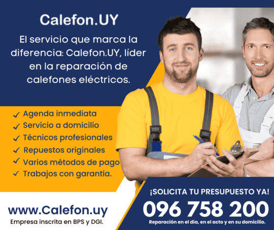 Técnicos de Calefon.UY trabajando